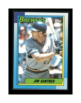 1990 Topps Milwaukee Brewers Baseball Card #417 Jim Gantner - Image 1 of 2