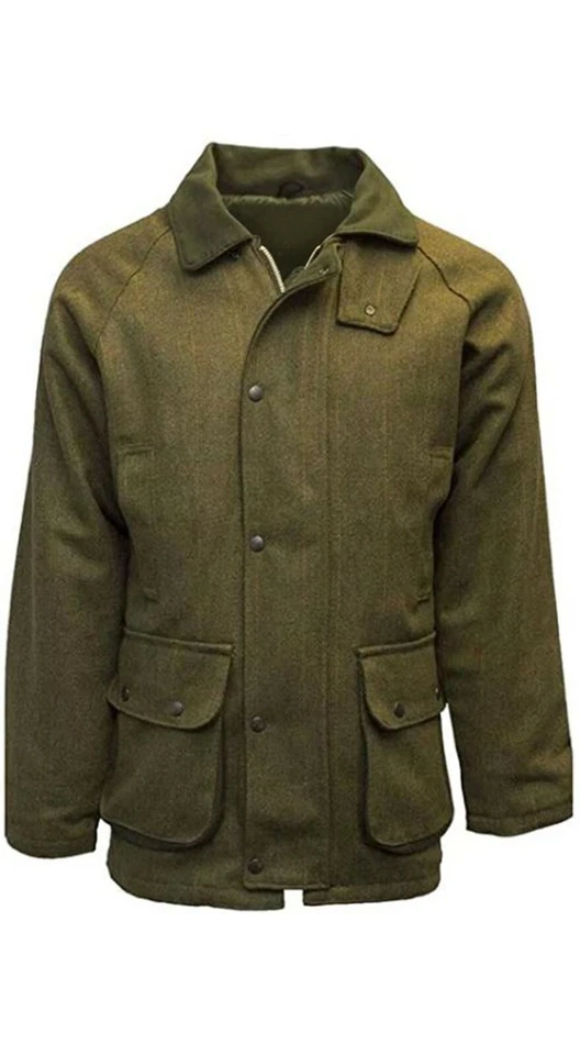 Men's Derby Tweed Wool Breathable Shooting Hunting Waterproof Jacket/Coat S-5XL - Image 1 of 1