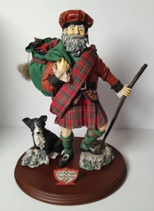 VTG MacNicholas 12"Fabric Maché 4 Piece Set Heritage Santa Collection in org Box - Picture 1 of 16