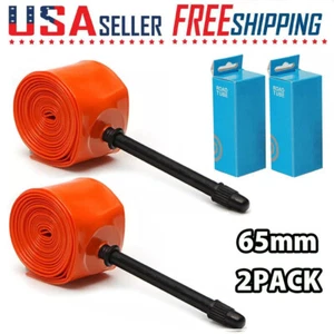 2 PACK Ultralight Bicycle TPU Inner Tube 700C 18/32C | Road Bike | 65mm | USA - Picture 1 of 14