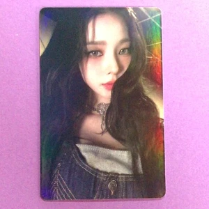 KARINA Aespa TCG 0411 Long wavy black hair Denim overalls Foil KPOP IDOL CARD - Picture 1 of 5
