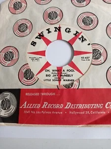 Big Jay McNeely - I Love You, Oh Darling (USA Swingin' 45-627) EX Vinyl 7" - Picture 1 of 2
