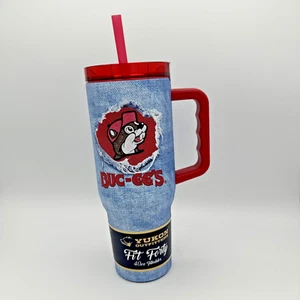BUC-EE'S Fit Forty oz Tumbler Yukon Outfitters Torn Blue Jeans Cup Holder Friend - Picture 1 of 6