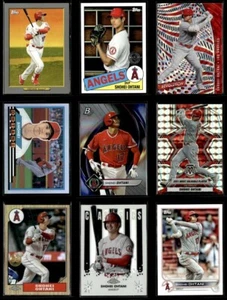 (9) Shohei Ohtani Baseball Card Lot Parallels Multiple Years/Brands Value! - Picture 1 of 19