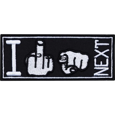 Aufnäher: I FUCK YOU NEXT DIY Aufbügler/Patch/Bügelbild/Sticker zum Aufbügeln - Bild 1 von 4