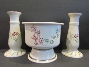 Catherine Alexander SET 2 CANDLE STICKS & Bath & Body Works 3 WICK CANDLE HOLDER - Picture 1 of 6