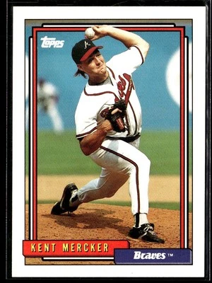 1992 Topps Baseball Card Kent Mercker Atlanta Braves #596 - Image 1 of 2