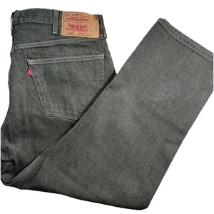 Levi’s 501 Jeans Mens 42 X 32 Green Denim Straight Leg Button Fly - Picture 1 of 8