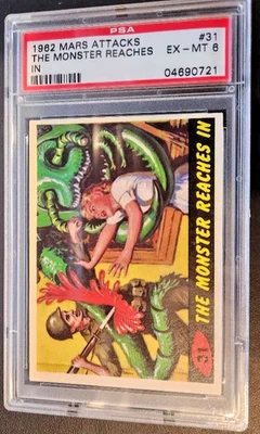 1962 Mars Attacks # 31, The Monster Reaches In, PSA 6, Looks like PSA 7 - Image 1 of 2