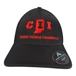 Pacific Headwear Flexfit Hat - CHI Central Indiana Insulation LLC Black Cap - Picture 1 of 11