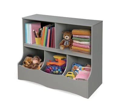 Cesta de almacenamiento de juguetes multi contenedor Badger 37x15,75x32 pulgadas (paquete de 1), gris  Foto 1 de 4