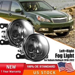Pair For Subaru Outback 2010 2011 2012 Fog Light Bumper Lamp W/ Bulb Clear Lens - Picture 1 of 12