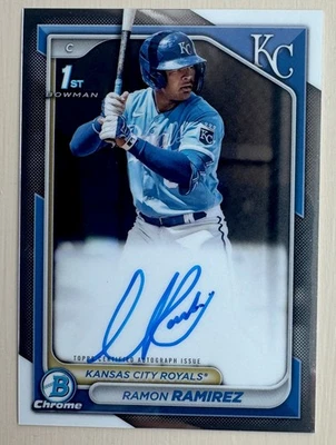 2024 1ST Bowman Draft RAMON RAMIREZ Kansas City Royals ON CARD AUTO - Image 1 of 2
