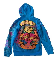 Ed Hardy by Christian Audigier girls youth Eternal Love, Hoodie Zip Jacket  S/8 - Picture 1 of 2