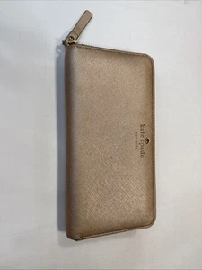 Kate Spade New York Metallic Rose Gold Slim Bifold Wallet - Picture 1 of 7