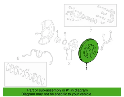 Honda 45251-T3R-A00 LH/RH Front Disc Rotor 19-22 Acura ILX New Genuine - Image 1 of 2