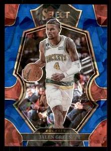 Jalen Green 2022-23 Panini Select #152 Blue Cracked Ice Prizms Houston Rockets - Picture 1 of 2