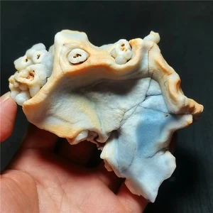 Raro 349.5G Natural Interior Mongolia Gobi Ojos Ágata Piedra Áspera Curación R1686 - Imagen 1 de 10