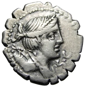 Repubblica Romana Ti. Claudio Nerone AR Denario Serrate (79 a.C.), Gens Claudia - Foto 1 di 6