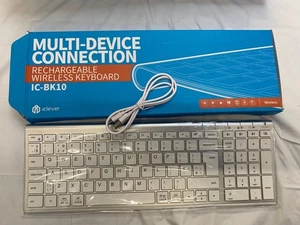 iClever IC-BK10 Wireless Rechargeable Multi-Device Keyboard - #1008 - Picture 1 of 5