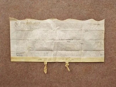 1664 Staffordshire  17th century Vellum Deed Indenture house + load of coal Foto 1 de 4