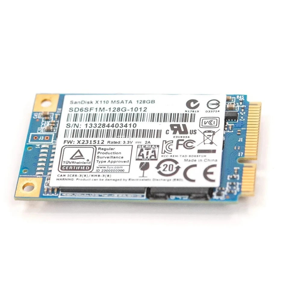 SAMSUNG TOSHIBA SANDISK MICRON HYNIX mSATA SSD 128GB Solid State Laptop Drives - Image 1 of 1