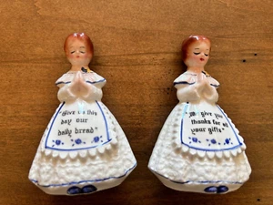Vintage Enesco Japan salt and pepper shakers praying women - Picture 1 of 3