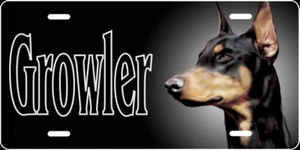 Doberman - Marco personalizado GRATIS personalizado de matrícula - Etiqueta automática - Perro - Imagen 1 de 12
