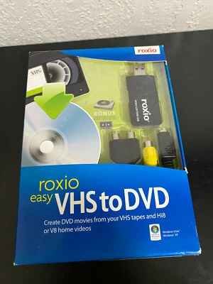 Roxio Easy VHS to DVD for Windows Create DVD Movies from VHS, Hi8 & V8 Sealed - Image 1 of 4