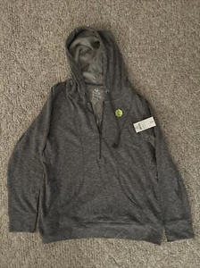 Sudadera con capucha Made For Life gris carbón media cremallera para mujer talla grande NUEVA - Imagen 1 de 5