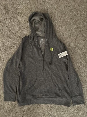 Sudadera con capucha Made For Life gris carbón media cremallera para mujer talla grande NUEVA Foto 1 de 4