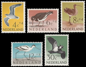 Holland Netherlands 733/37 1961 Charitable Works Wildlife Birds MNH - Picture 1 of 1