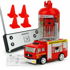 RC Micro FIRETRUCK 1/58 Radio Control MICRO FIRE TRUCK W/ Lights 27MHz - Picture 1 of 6