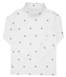 BEAUFORT BONNET Turtleneck L/S Shirt - White/Blue - NWT Girls 12 - Picture 1 of 2