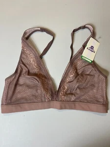 B.Tempt'd By Wacoal beige lace lined bralette adjustable strap eye & hook close - Picture 1 of 12