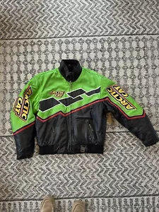 Vintage Arctic Cat Leather Bomber Jacket W Liner Women’s Large VGC - Picture 1 of 5