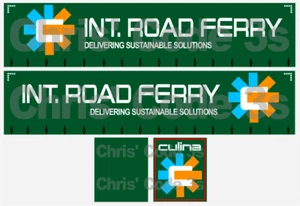 Code 3 selbstklebendes Vinyl Anhänger Aufkleber - Culina Int Straßenfähre - 1/50 1/76 1/148 - Bild 1 von 1