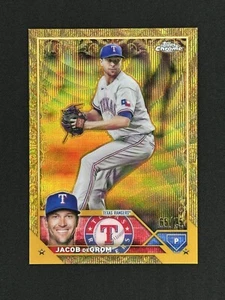 2023 Topps Chrome Gilded Collection Jacob deGrom Gold Wave /75 Rangers - Picture 1 of 2