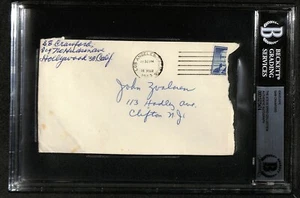 Wahoo Sam Crawford Tigers & Reds Baseball Hall of Famer signierter Umschlag BECKETT - Bild 1 von 3