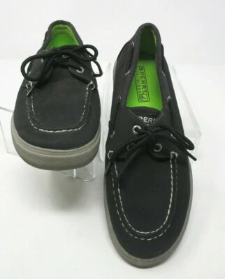 Zapato de barco Sperry Top-Sider talla 5 negro y gris con cordones de lona usado en excelente estado Foto 1 de 4