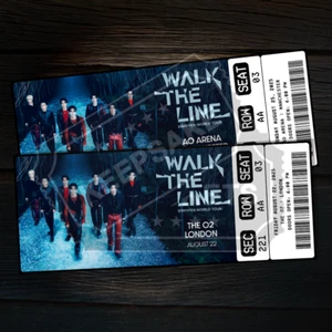 Enhypen Mock Ticket Walk The Line Tour | Personalised Gift Reveal Keepsake - Picture 1 of 5
