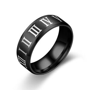 Fashion Jewelry Stainless Steel Roma Number Band Rings Luxury Ring for Men Women