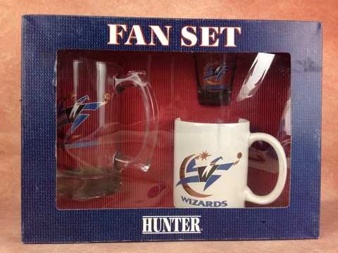 Washington Wizards NBA Beer Mug Coffee Cup Shot Glass Set Hunter MFG Gift Cover