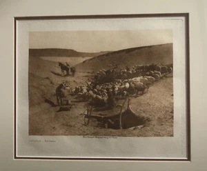Edward S. Curtis American Indian Framed Photogravure JEDITOH - NAVAHO 15”x14” - Picture 1 of 8