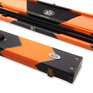 Baize Master 2 Piece 3 SLOT ORANGE ARROW Pool Snooker Pool Case - Holds 1 Cue - Picture 1 of 6