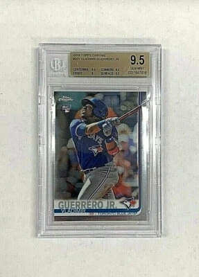 Topps Chrome Vladimir Guerrero RC #201 BGS Gem Mint 9,5 Blue Jays 2019 Foto 1 de 2