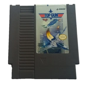 NES NINTENDO TOP GUN VERY CLEAN STICKER PAL A AUS FREE POSTAGE - Picture 1 of 3