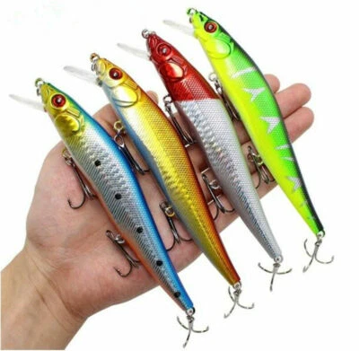 4PCS Minnow Fishing Lures Hard Bait 22.5g Artificial Jig Wobblers Crankbait Bass - Image 1 of 4