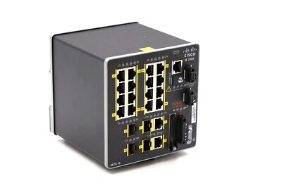 Cisco IE 2000 16-Port 10/100 Managed Industrial Switch P/N: IE-2000-16TC-G-L - Image 1 of 4