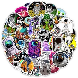 50PCS Astronaut Spaceman Galaxy Decoration Vinyl Decals Waterproof Stickers for - Picture 1 of 9